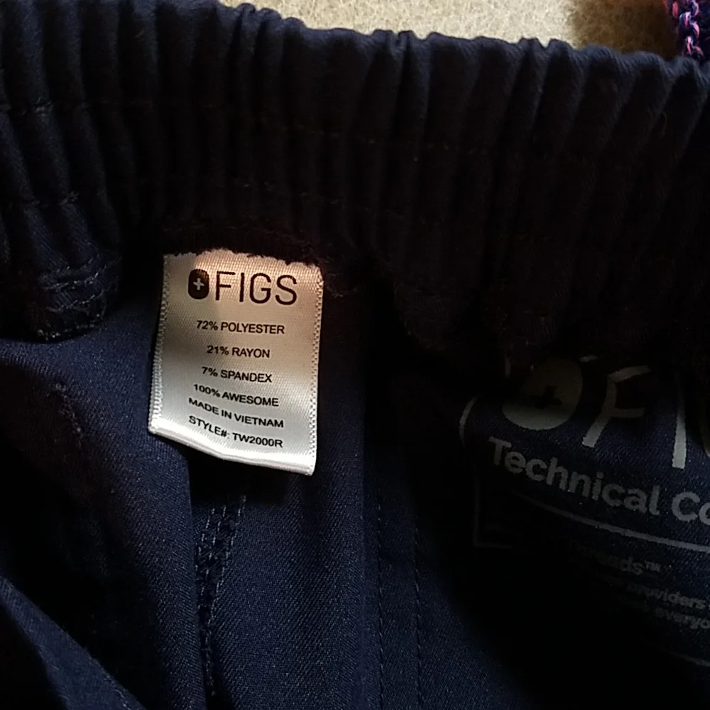 Women Figs Technical Collection Scrub Pants Navy Blue Size Small - Picture 7 of 7